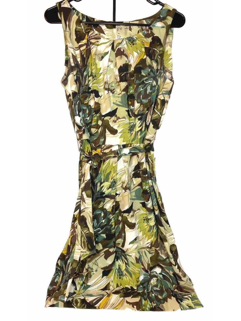 Emma Michele Dress Wiggle Party Tropical Green brown 10 medium